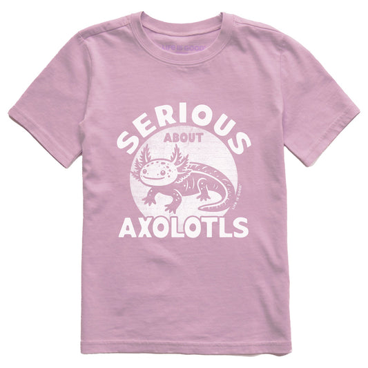 Kids Serious About Axolotls Short Sleeve Crusher Tee