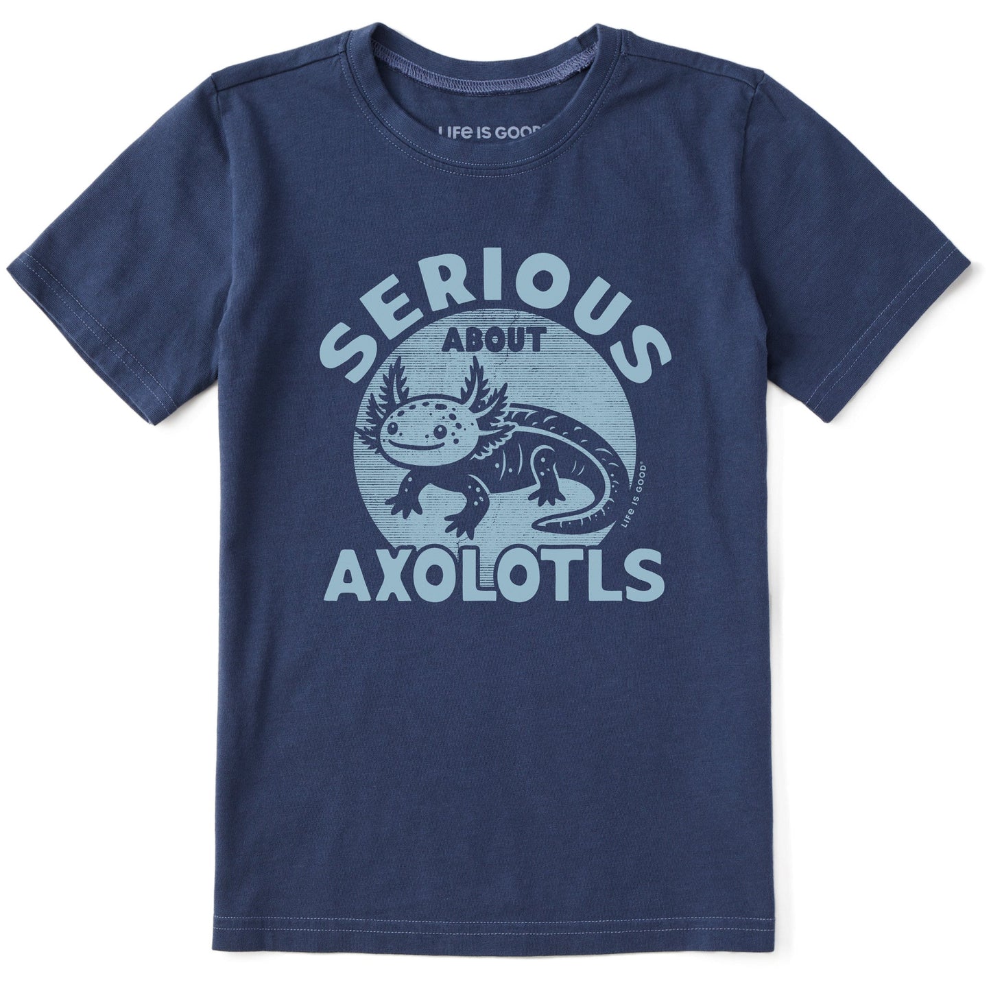Kids Serious About Axolotls Short Sleeve Crusher Tee