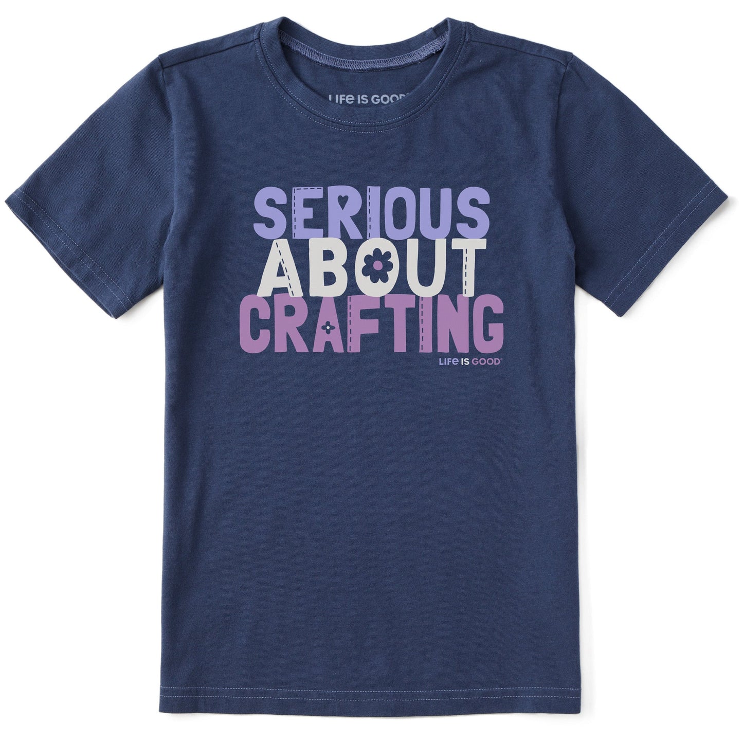 Kids Serious About Crafting Short Sleeve Crusher Tee