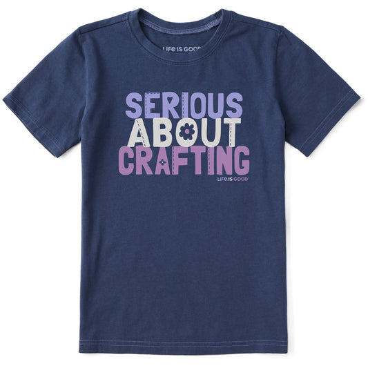Kids Serious About Crafting Short Sleeve Crusher Tee