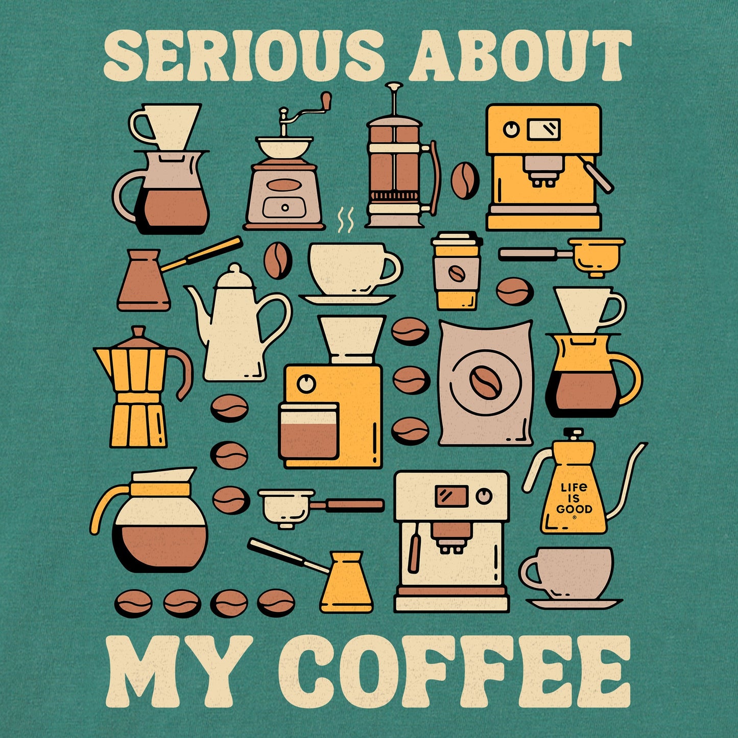 Men's Serious About My Coffee Short Sleeve Crusher Tee