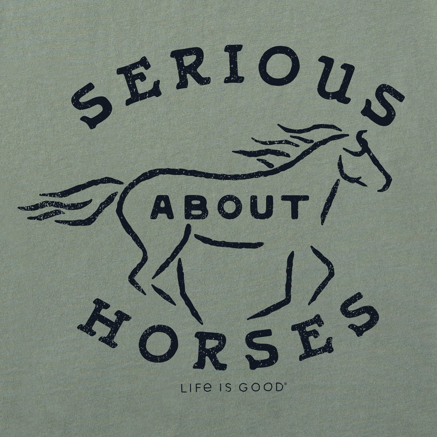 Men's Serious About Horses Short Sleeve Crusher Tee