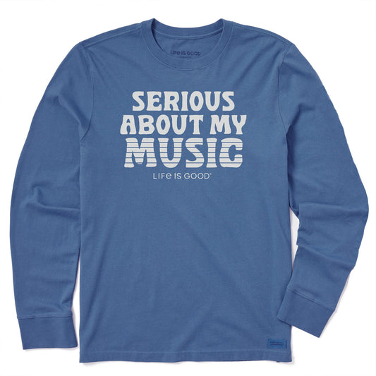 Men's Serious About My Music Long Sleeve Crusher Tee