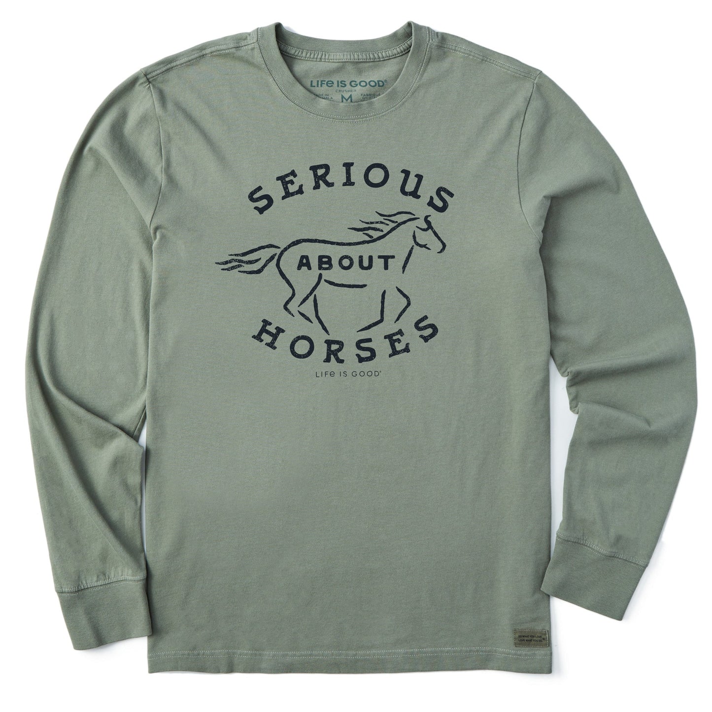 Men's Serious About Horses Long Sleeve Crusher Tee