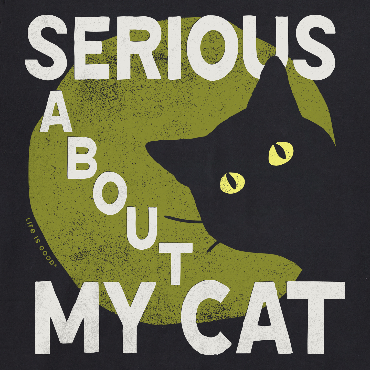 Men's Serious About My Cat Long Sleeve Crusher Tee