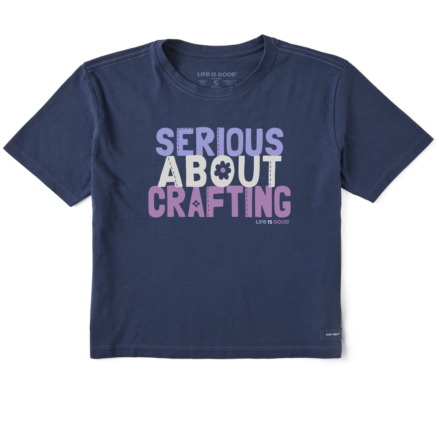 Women's Serious About Crafting Short Sleeve Crusher Boxy Tee