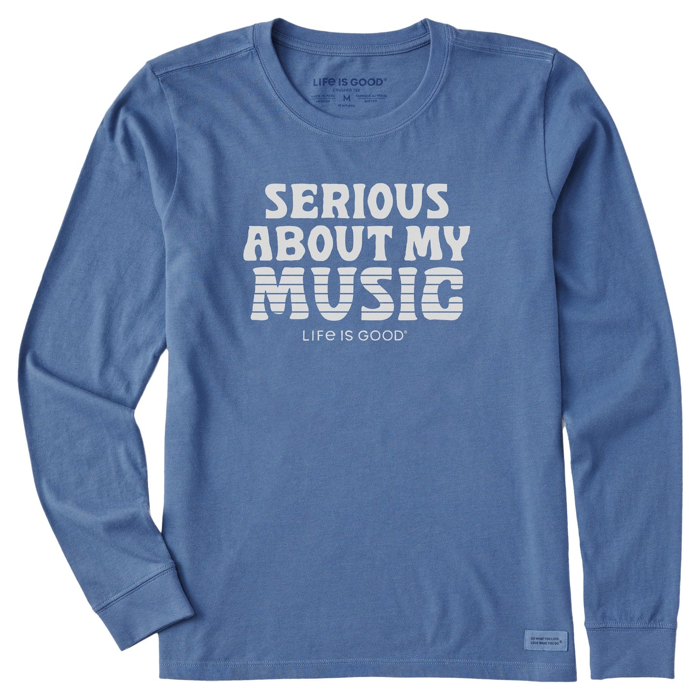Women's Serious About My Music Long Sleeve Crusher Tee