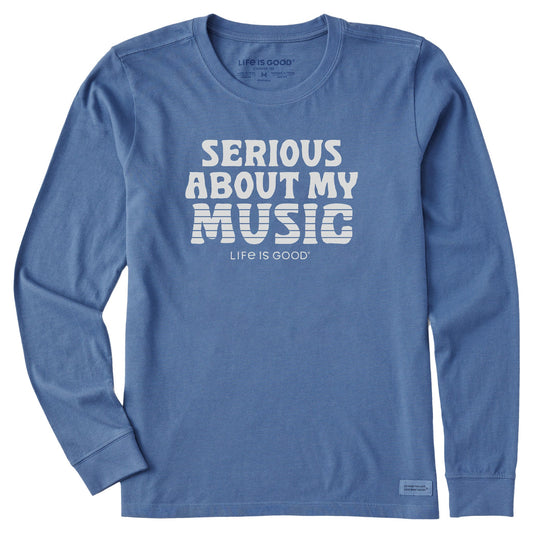 Women's Serious About My Music Long Sleeve Crusher Tee
