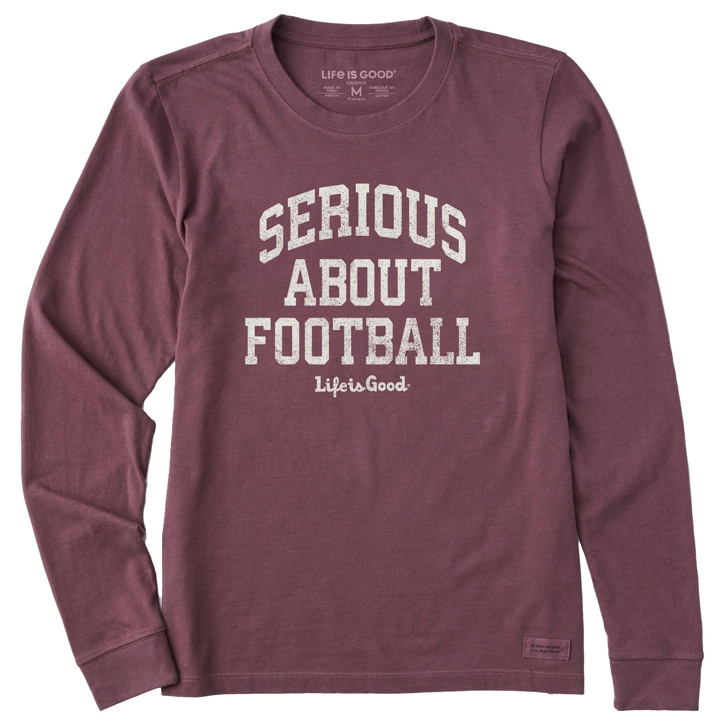 Women's Serious About Football Long Sleeve Crusher Tee