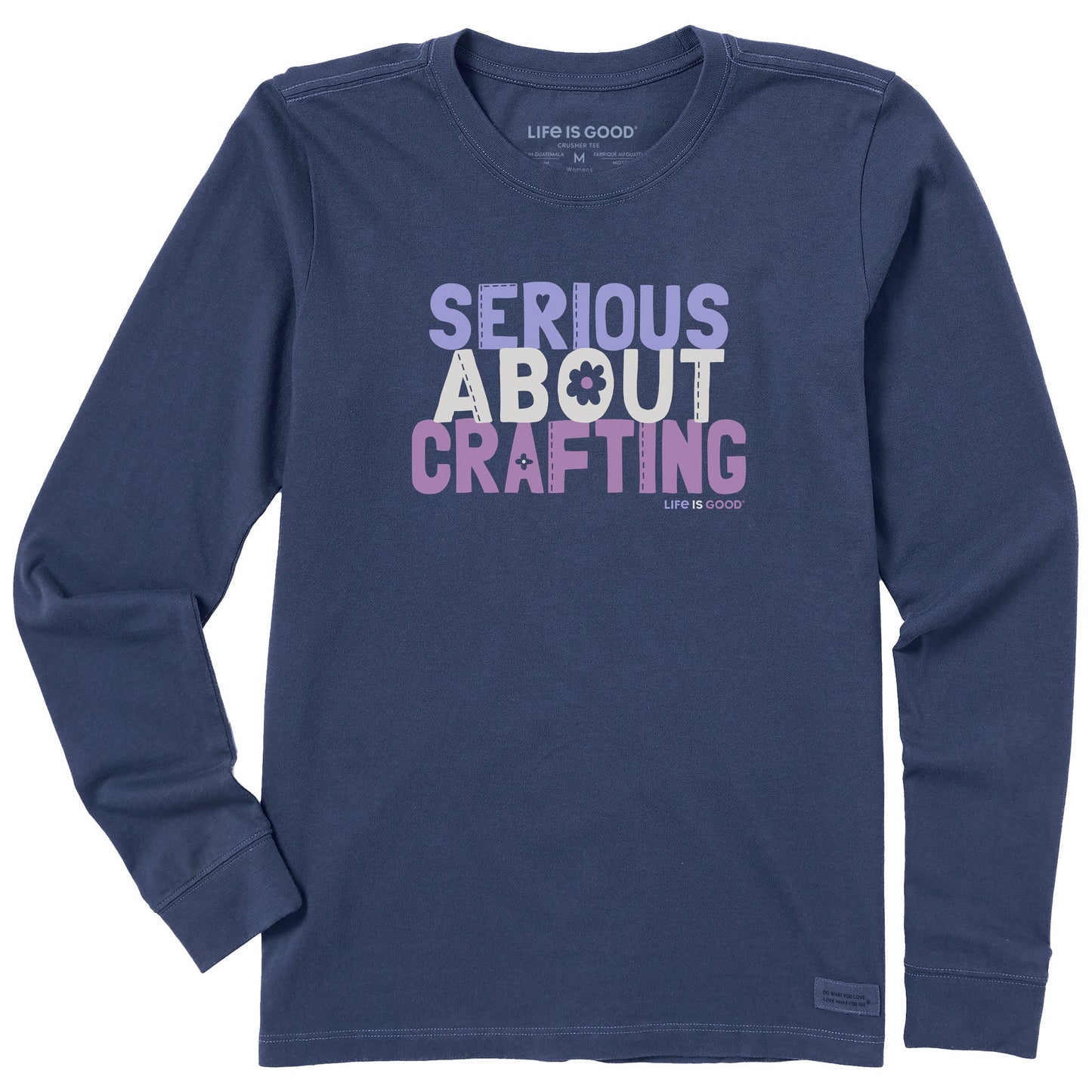 Women's Serious About Crafting Long Sleeve Crusher Tee