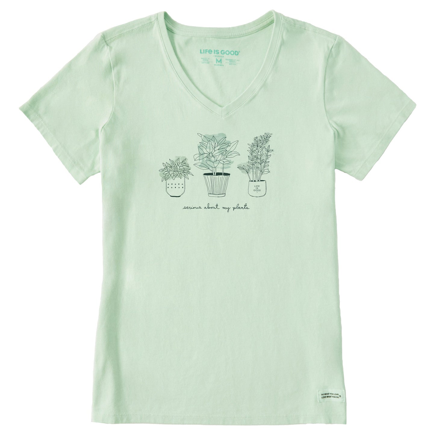 Women's Serious About My Plants Short Sleeve Crusher Vee