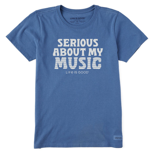 Women's Serious About My Music Short Sleeve Crusher Tee