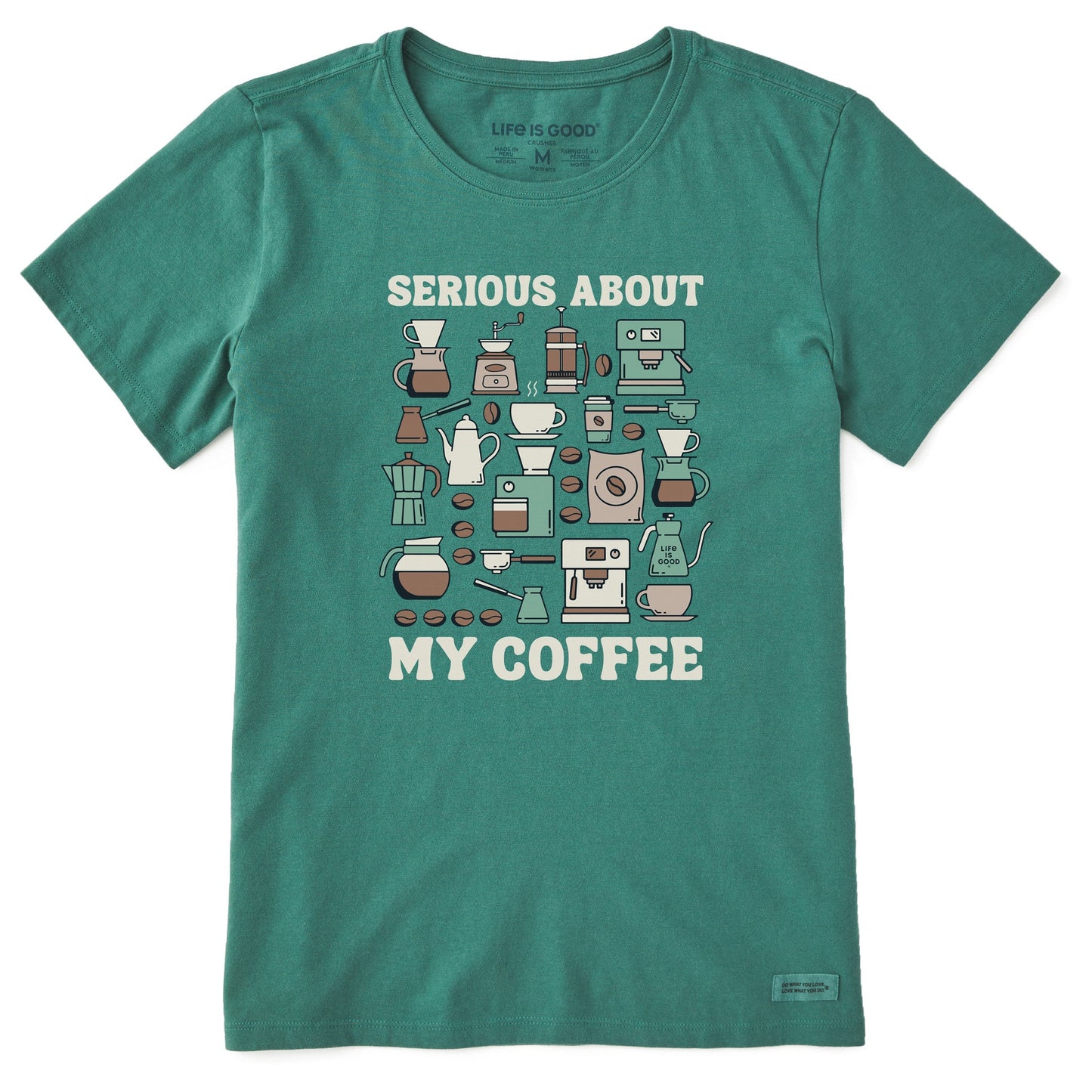 Women's Serious About My Coffee Short Sleeve Crusher Tee