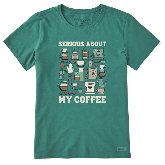Women's Serious About My Coffee Short Sleeve Crusher Tee