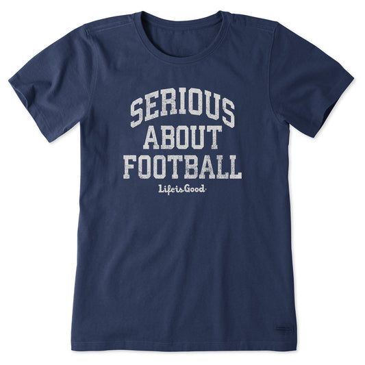 Women's Serious About Football Short Sleeve Crusher Tee