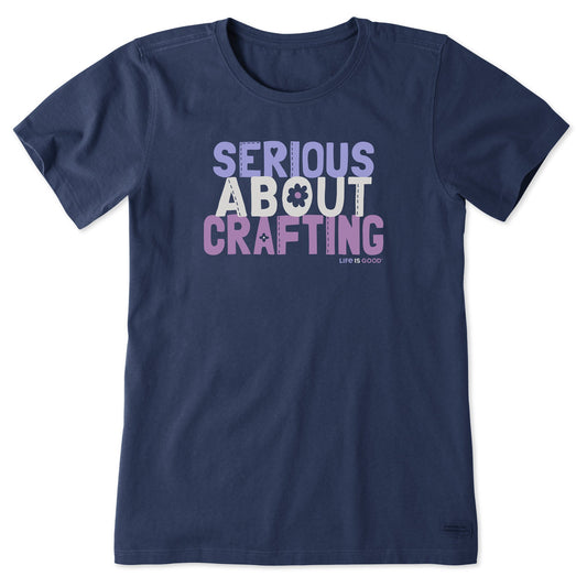Women's Serious About Crafting Short Sleeve Crusher Tee