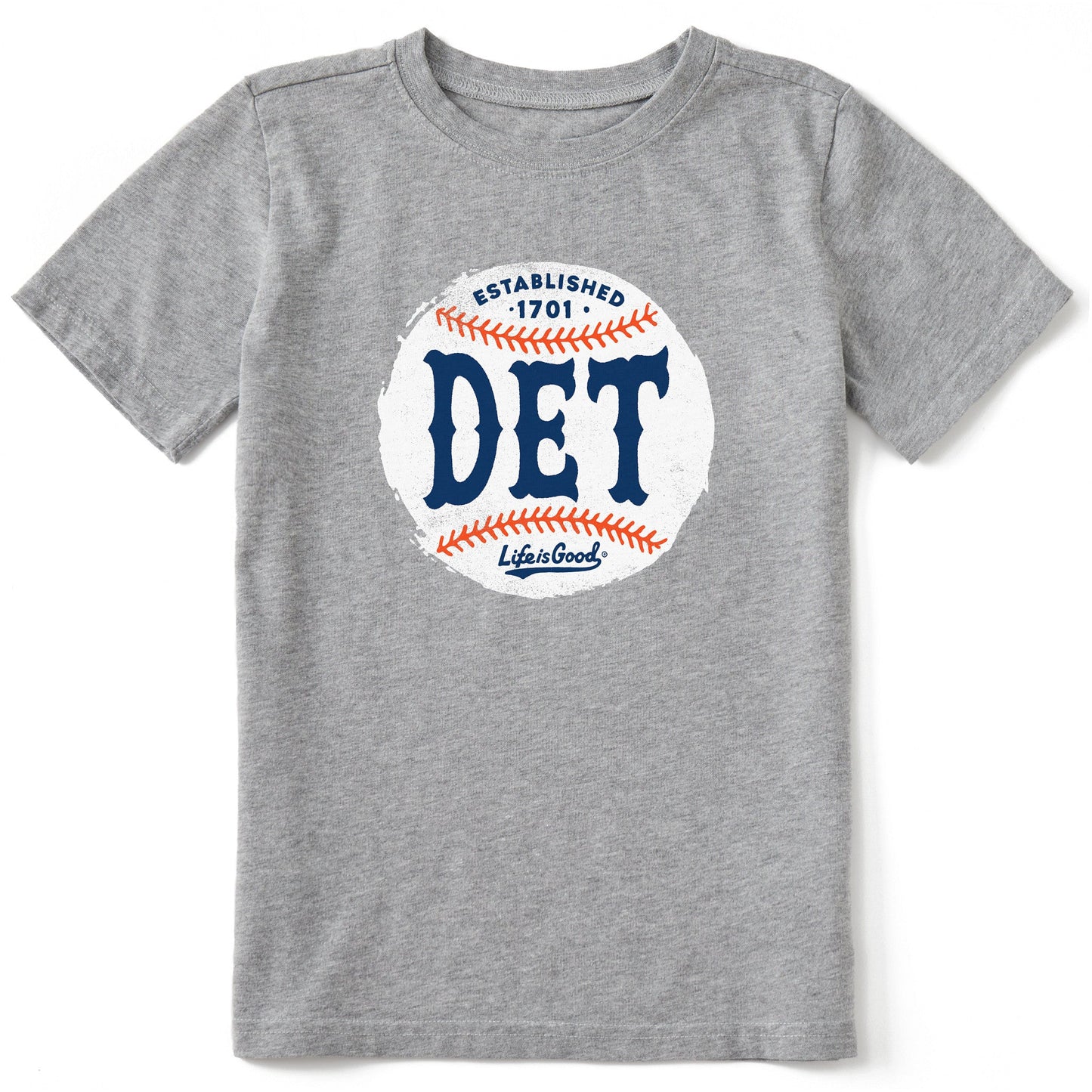 Kids Detroit Baseball Short Sleeve Crusher Tee