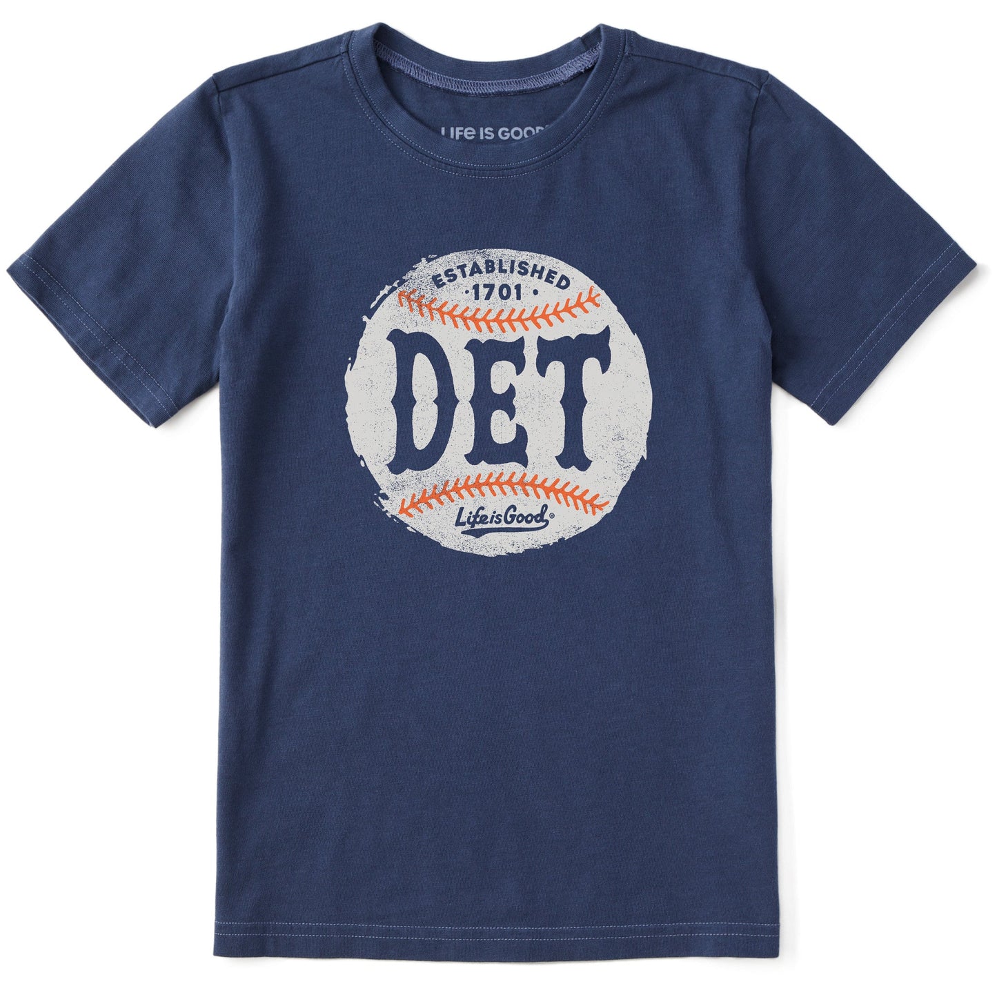 Kids Detroit Baseball Short Sleeve Crusher Tee
