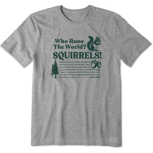 Men's Squirrels Run the World Short Sleeve Crusher Tee