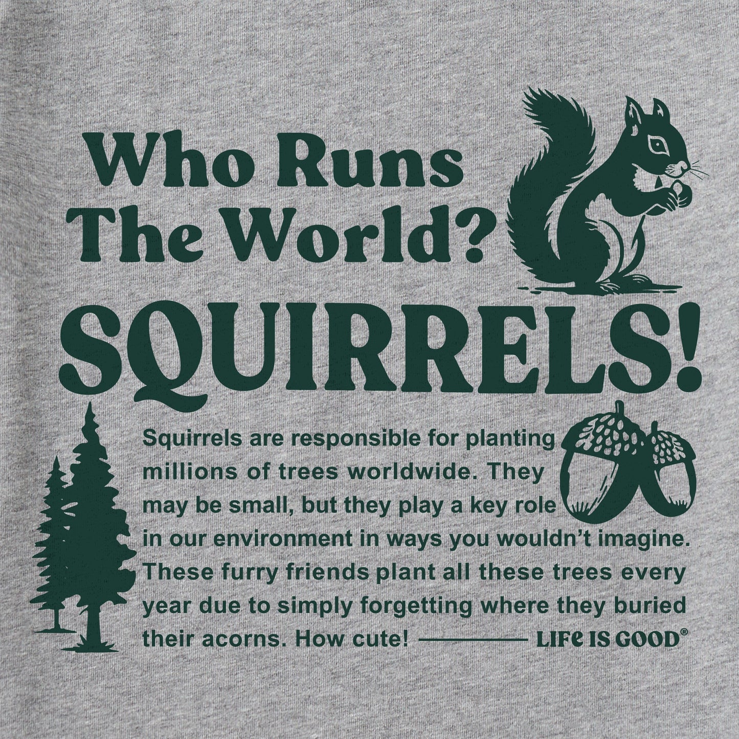 Men's Squirrels Run the World Short Sleeve Crusher Tee