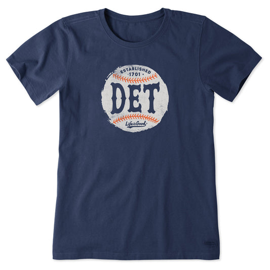 Women's Detroit Baseball Short Sleeve Crusher Tee