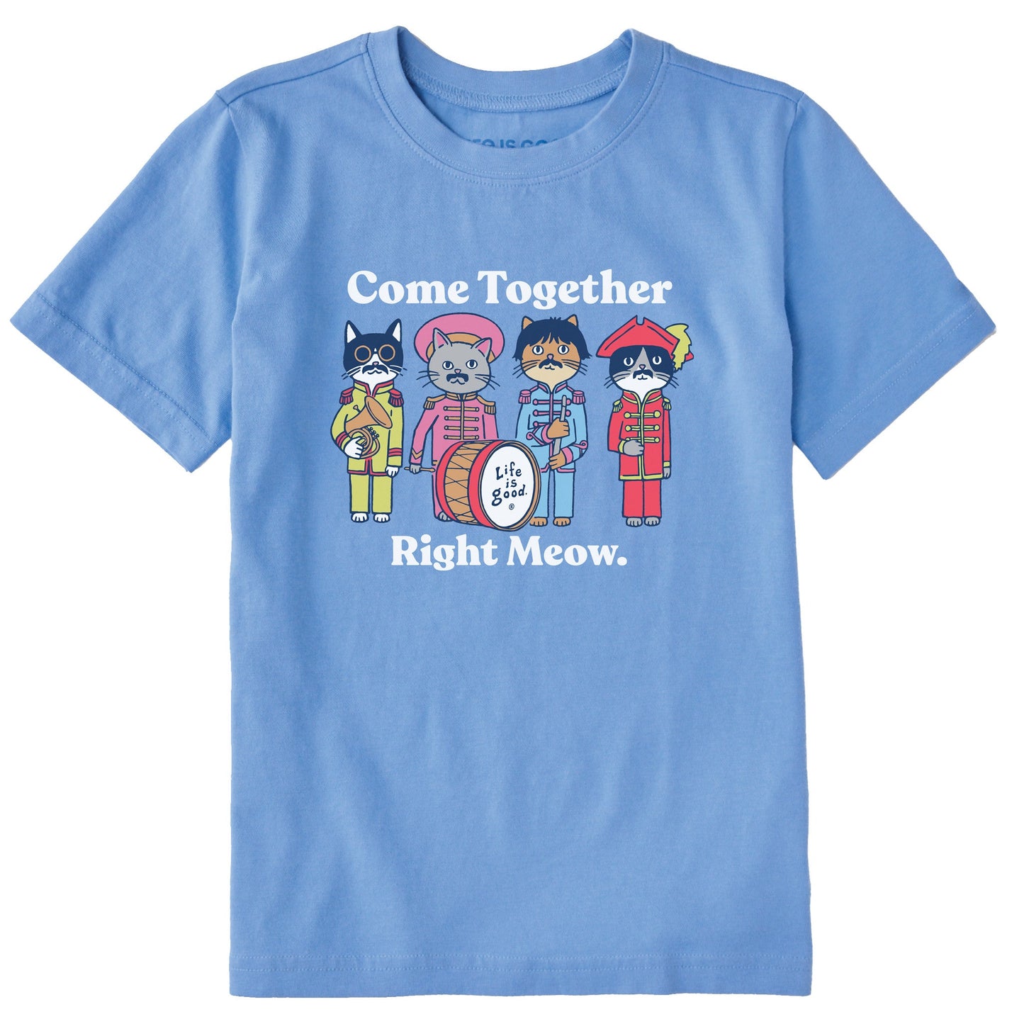 Kids Come Together Right Meow Short Sleeve Crusher Tee
