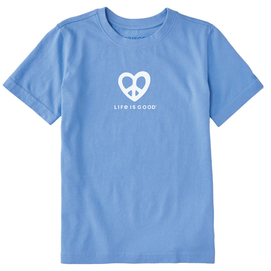 Kids Peace Heart Short Sleeve Crusher Tee
