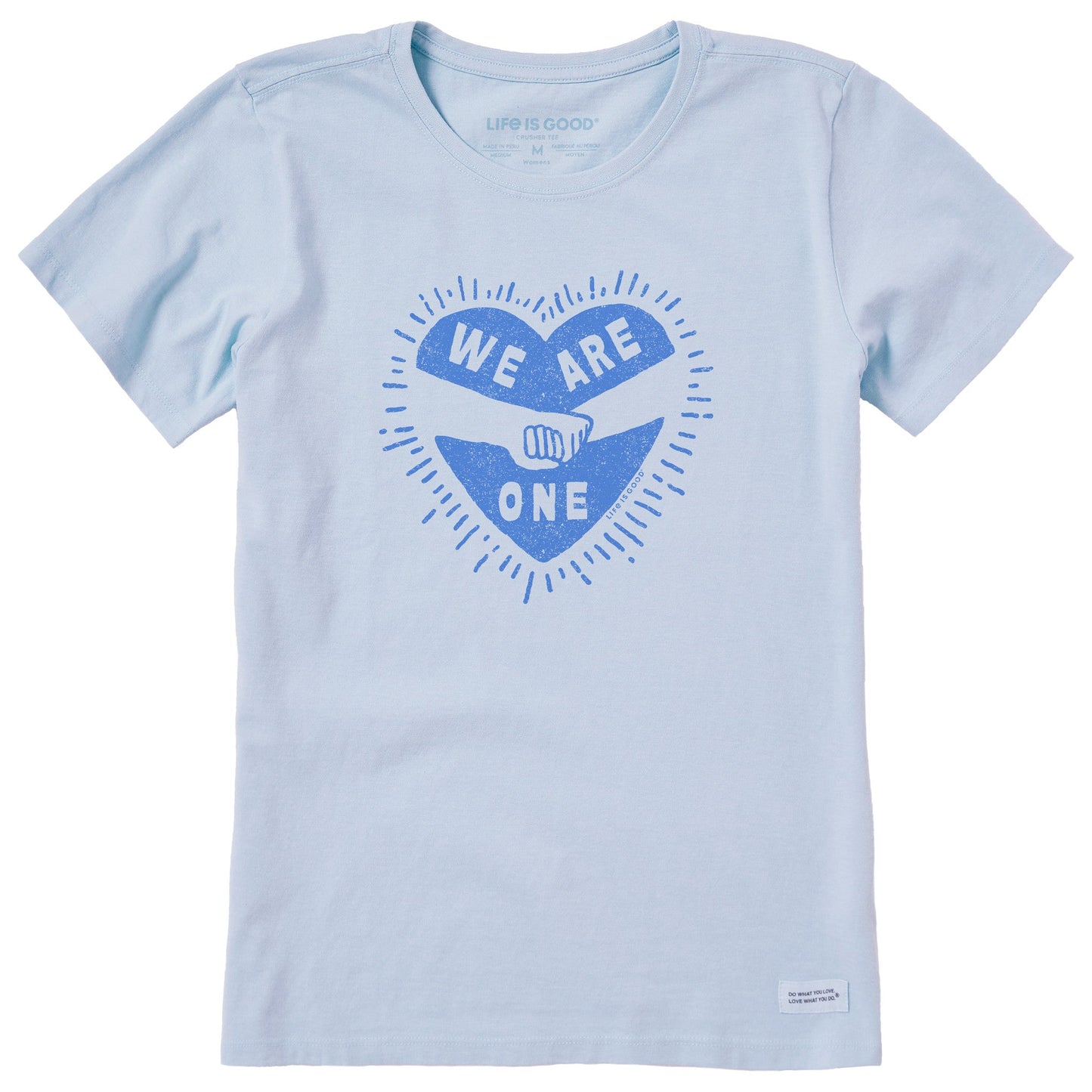 Women's We Are One Holding Hands Short Sleeve Crusher Tee