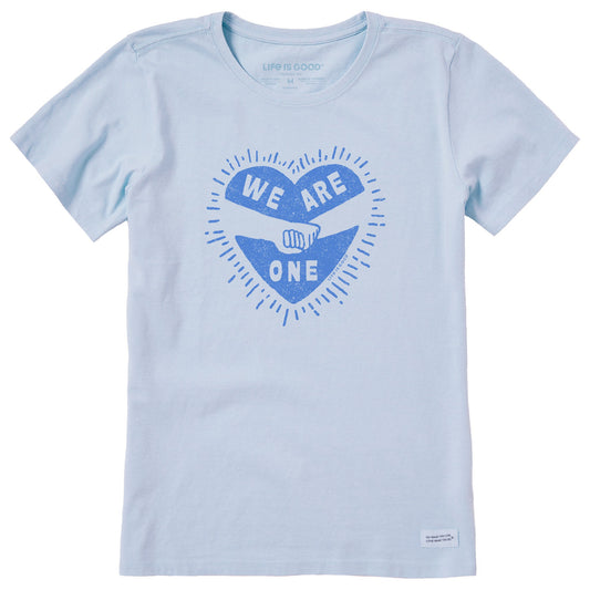 Women's We Are One Holding Hands Short Sleeve Crusher Tee