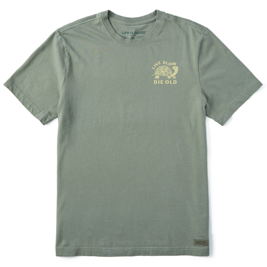 Men's Live Slow Die Old Turtle Mini Short Sleeve Crusher Tee