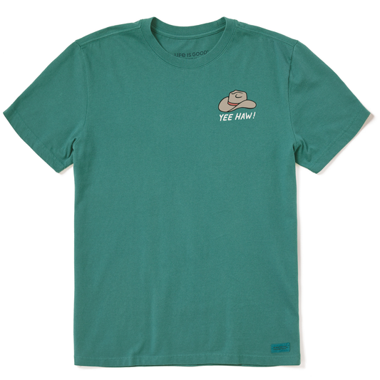 Men's Yeehaw Cowboy Hat Mini Short Sleeve Crusher Tee