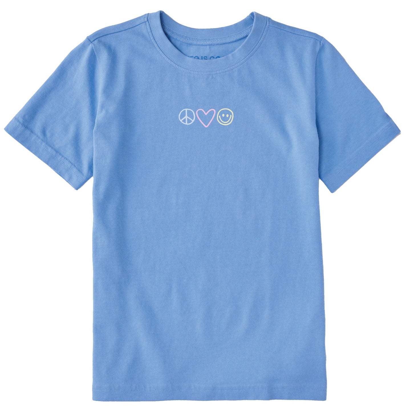Kids Peace Love Happiness Mini Short Sleeve Crusher Tee