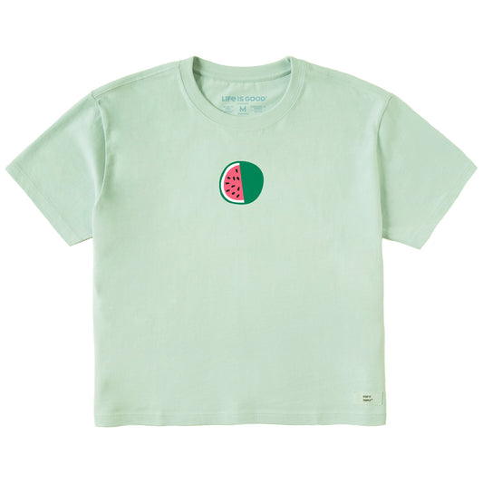 Women's Watermelon Mini Short Sleeve Crusher Boxy Tee