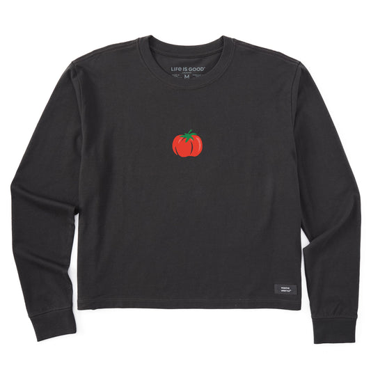 Women's Tomato Mini Long Sleeve Crusher Boxy Tee