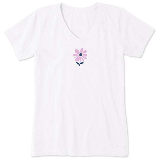 Women's Single Daisy Mini Short Sleeve Crusher Vee