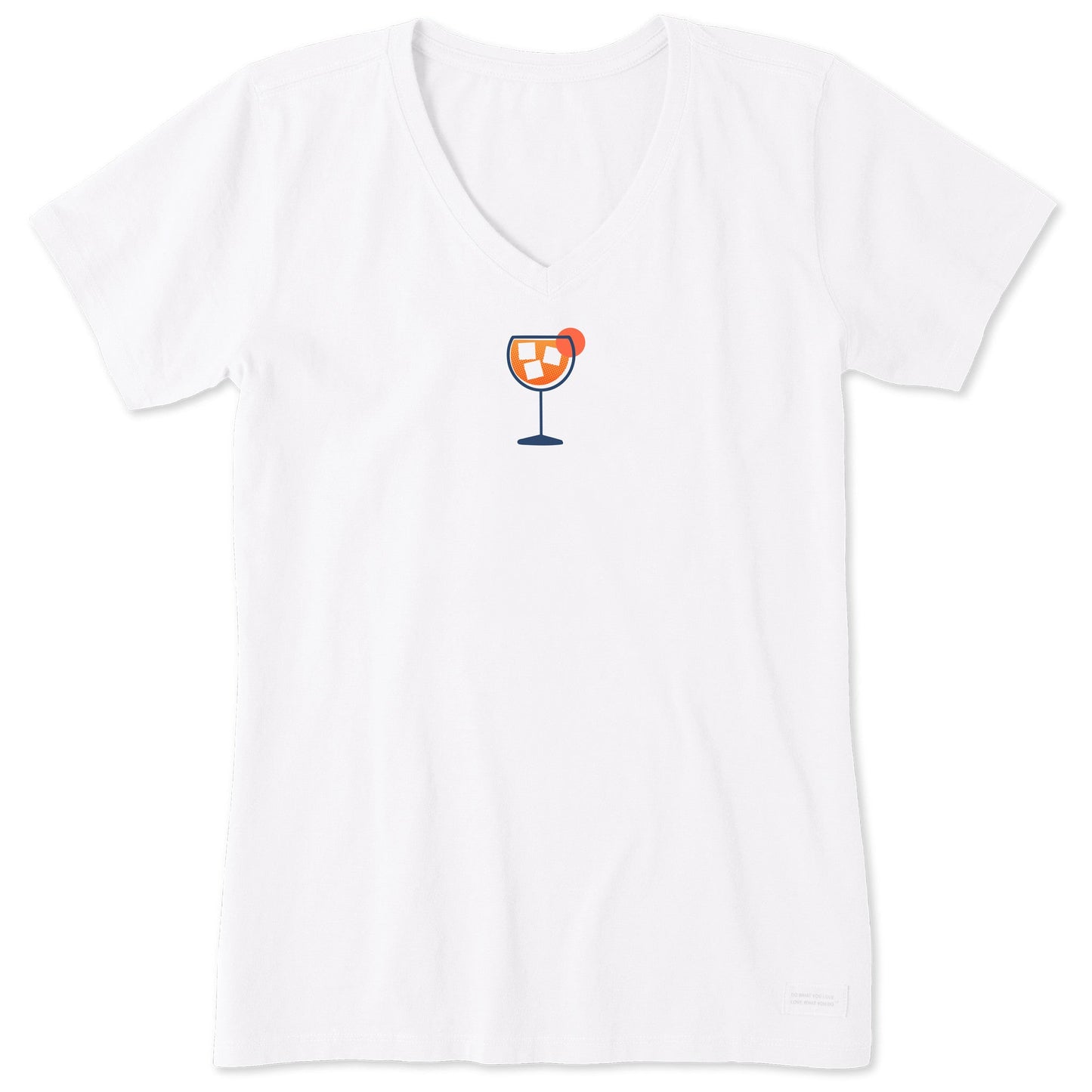 Women's Aperol Spritz Mini Short Sleeve Crusher Vee