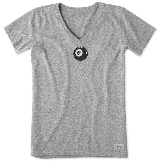 Women's Eight Ball Mini Short Sleeve Crusher Vee