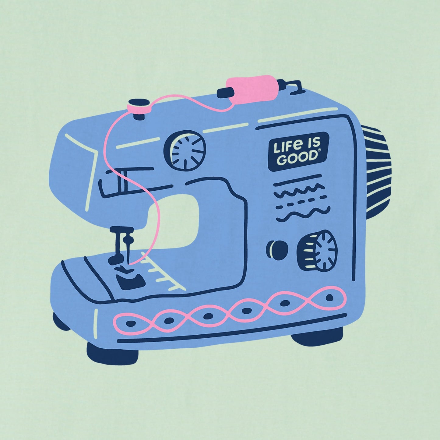 Women's Sewing Machine Mini Short Sleeve Crusher Tee