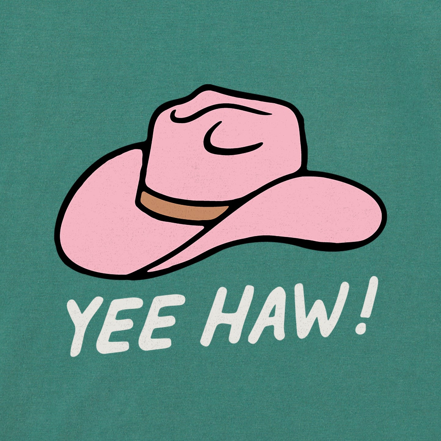 Women's Yeehaw Cowboy Hat Mini Short Sleeve Crusher Tee