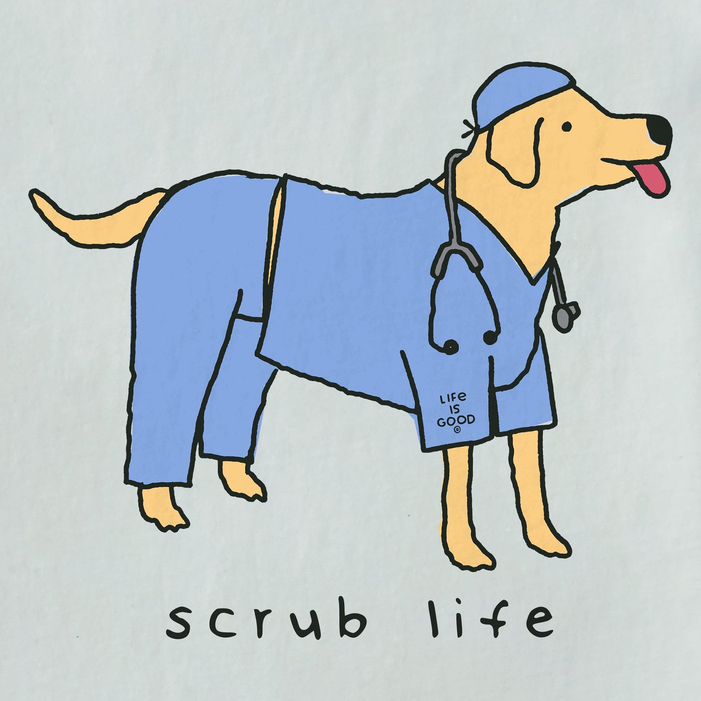 Men's Scrub Life Dog Short Sleeve Crusher Tee