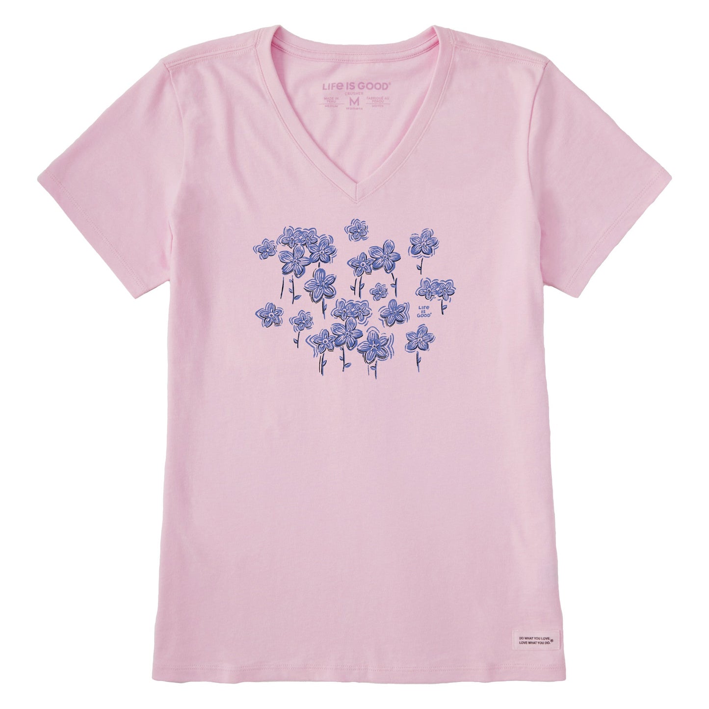 Women's Forget Me Nots Short Sleeve Crusher Vee