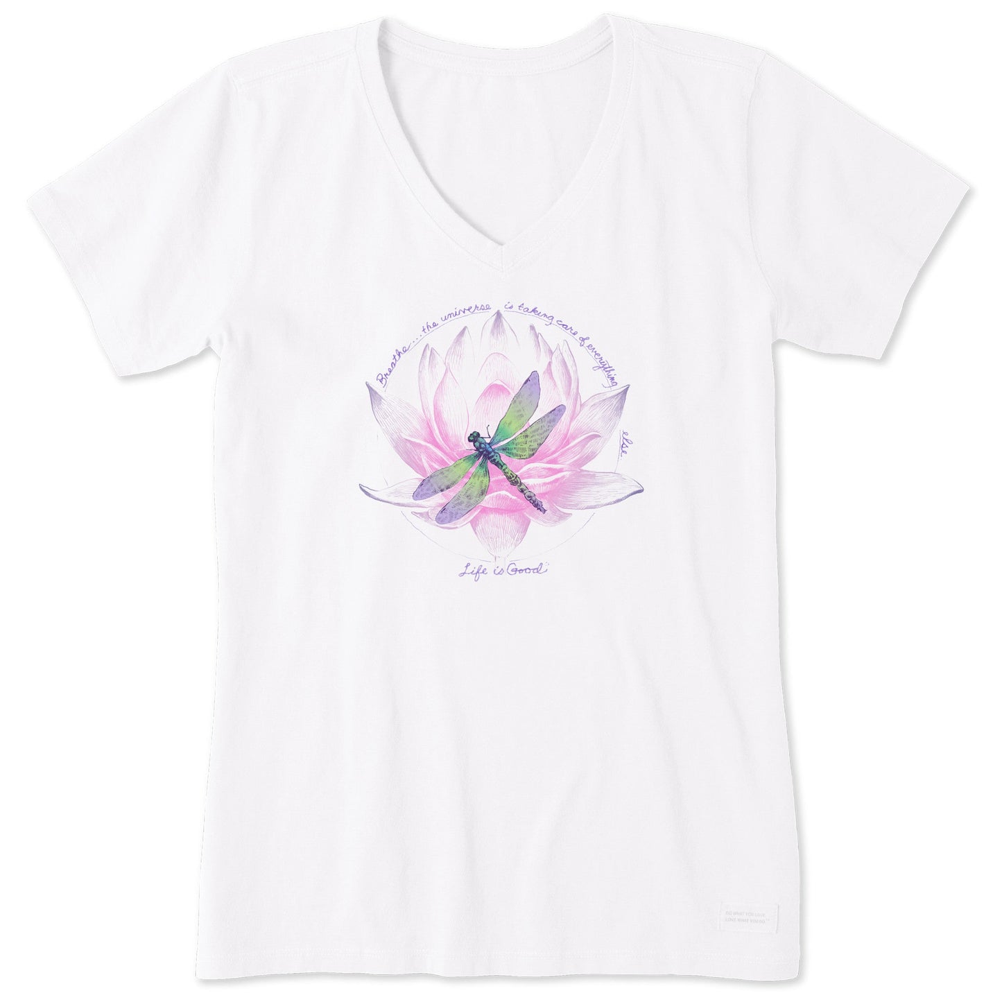 Women's Dragonfly Lotus Breathe Short Sleeve Crusher Vee