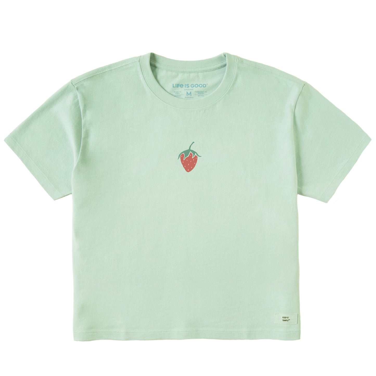 Women's Strawberry Mini Short Sleeve Crusher Boxy Tee