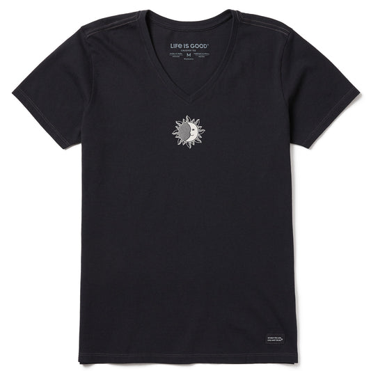Women's Sun Moon Mini Short Sleeve Crusher Vee