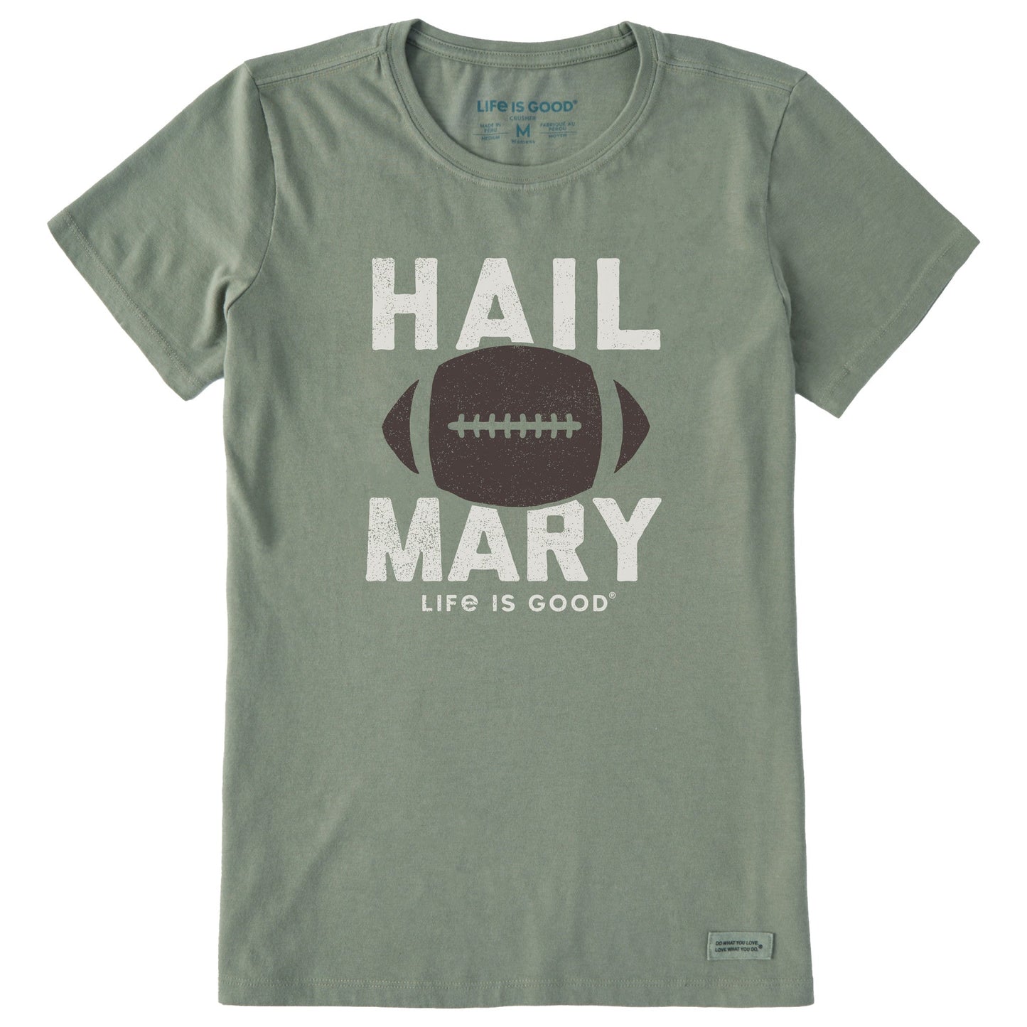 Women's Hail Mary Football Short Sleeve Crusher Tee