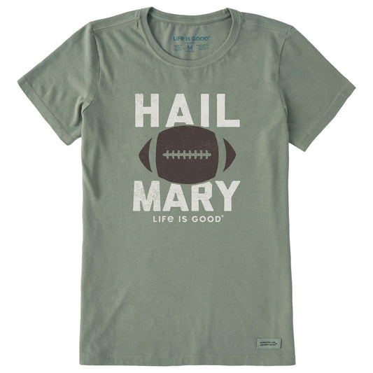 Women's Hail Mary Football Short Sleeve Crusher Tee