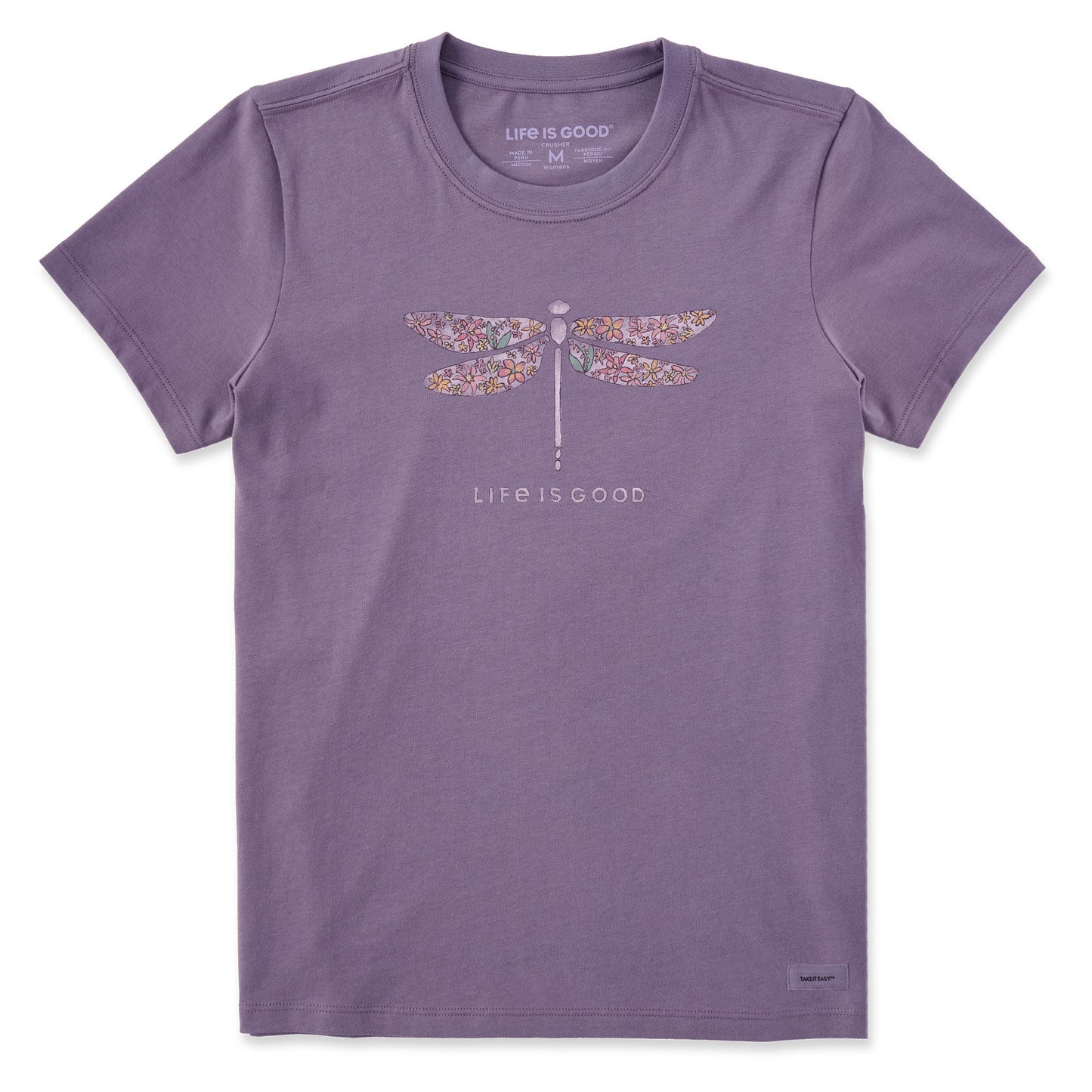 Women's Wildflower Dragonfly Short Sleeve Crusher Tee