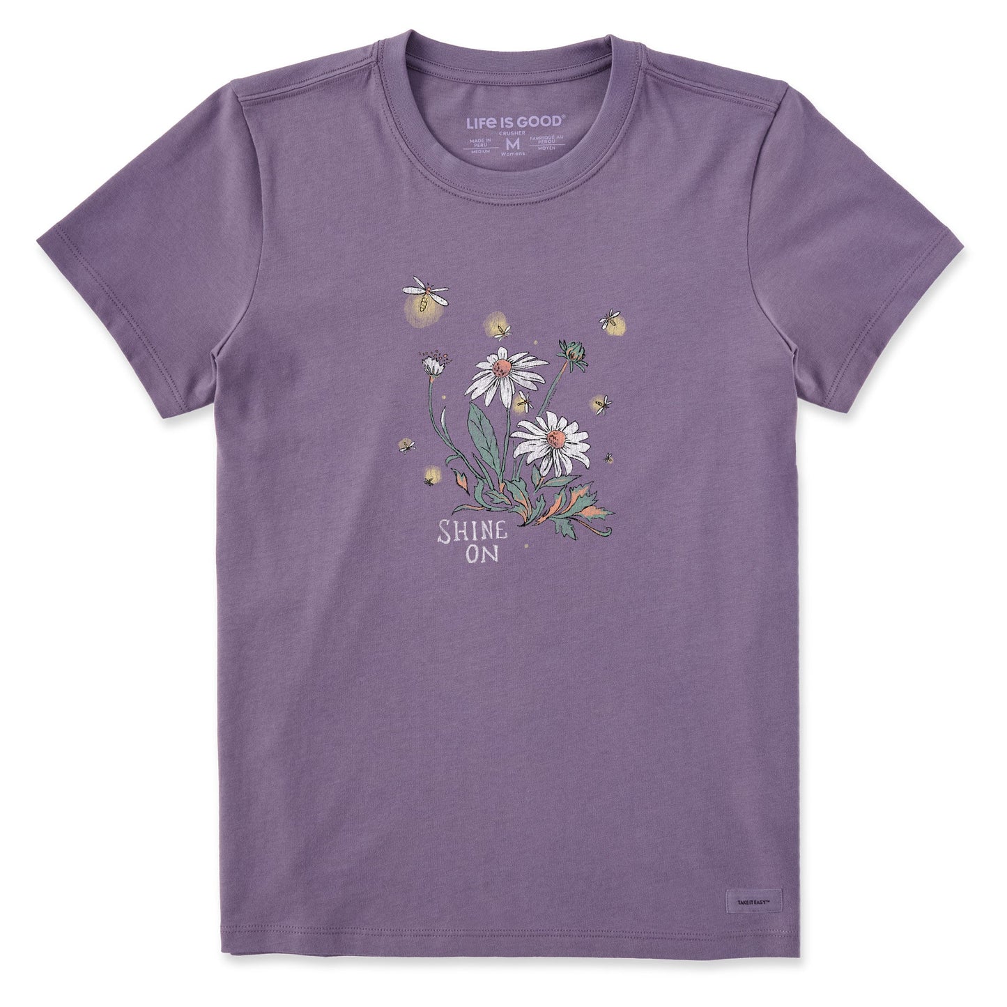 Women's Dreamy Shine On Daisies Short Sleeve Crusher Tee