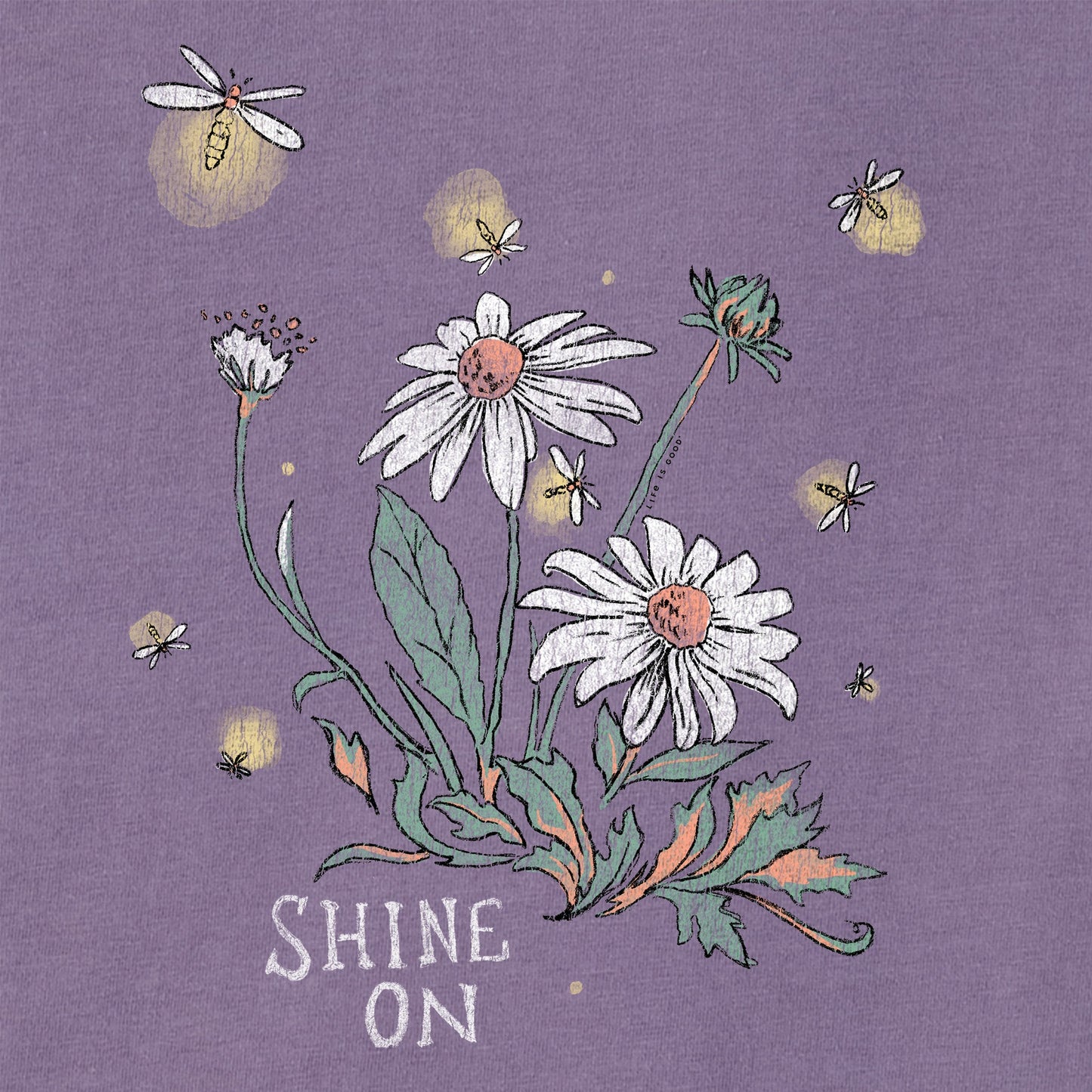 Women's Dreamy Shine On Daisies Short Sleeve Crusher Tee