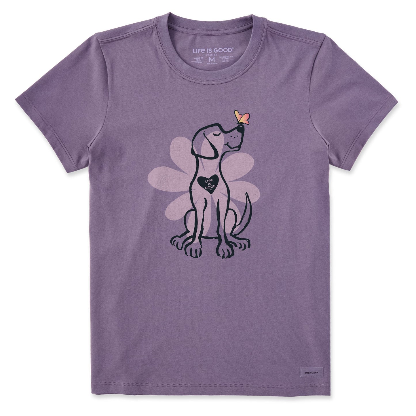 Women's Spring Daisy Dog Short Sleeve Tee